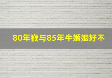 80年猴与85年牛婚姻好不