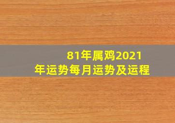 81年属鸡2021年运势每月运势及运程