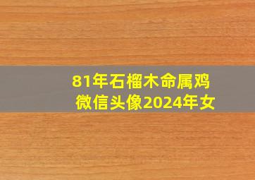 81年石榴木命属鸡微信头像2024年女