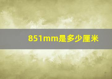 851mm是多少厘米