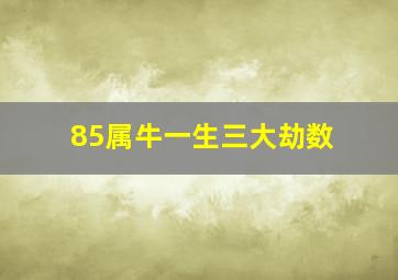 85属牛一生三大劫数