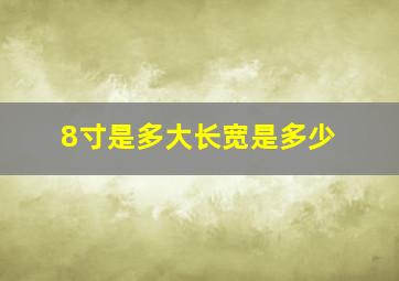 8寸是多大长宽是多少