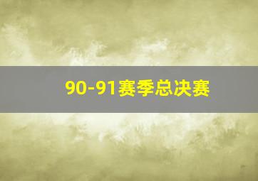 90-91赛季总决赛