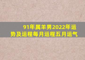 91年属羊男2022年运势及运程每月运程五月运气