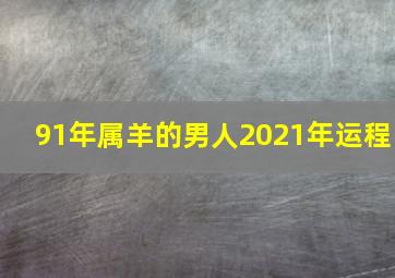 91年属羊的男人2021年运程