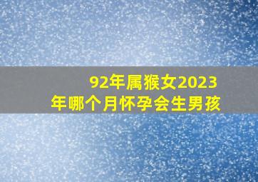 92年属猴女2023年哪个月怀孕会生男孩