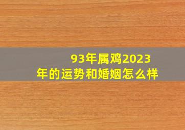 93年属鸡2023年的运势和婚姻怎么样