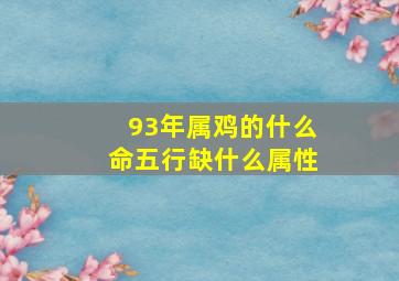 93年属鸡的什么命五行缺什么属性