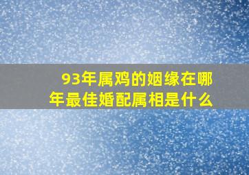 93年属鸡的姻缘在哪年最佳婚配属相是什么