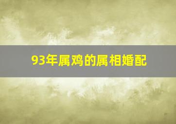 93年属鸡的属相婚配