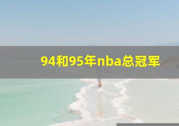 94和95年nba总冠军