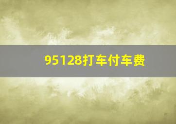 95128打车付车费