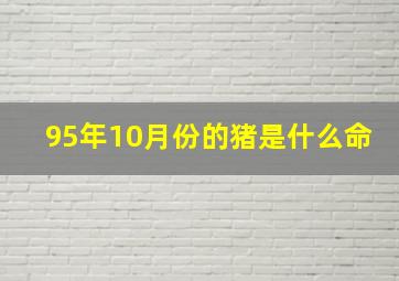 95年10月份的猪是什么命