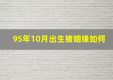 95年10月出生猪姻缘如何