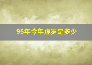 95年今年虚岁是多少