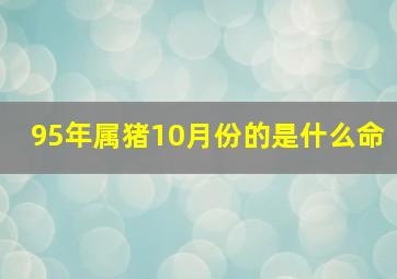 95年属猪10月份的是什么命