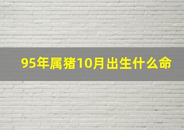 95年属猪10月出生什么命