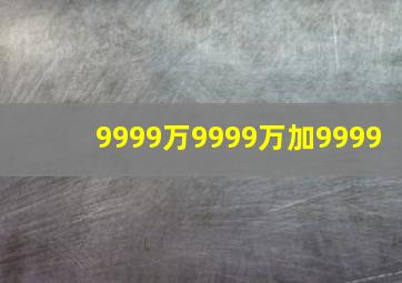 9999万9999万加9999