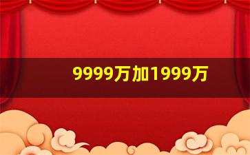 9999万加1999万