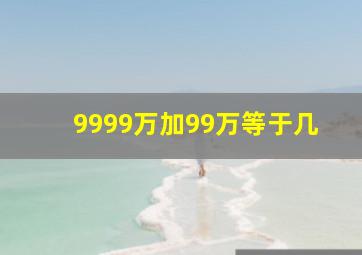 9999万加99万等于几