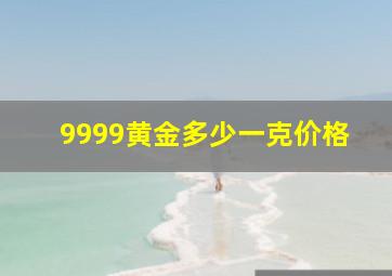 9999黄金多少一克价格