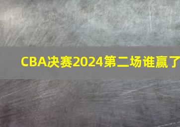 CBA决赛2024第二场谁赢了