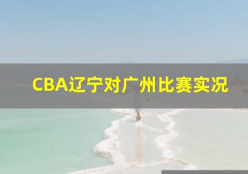 CBA辽宁对广州比赛实况