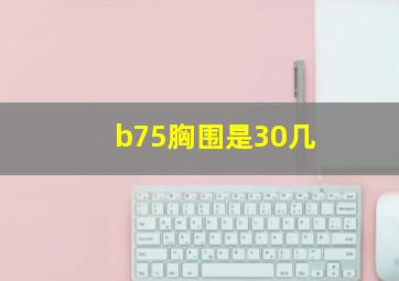 b75胸围是30几