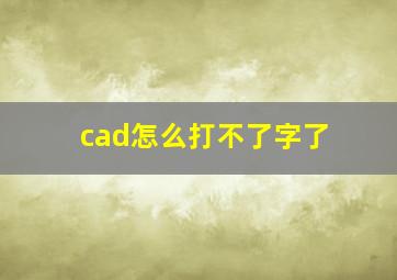 cad怎么打不了字了