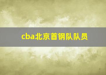 cba北京首钢队队员