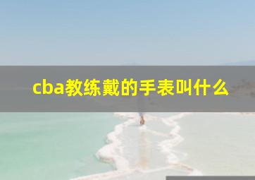 cba教练戴的手表叫什么