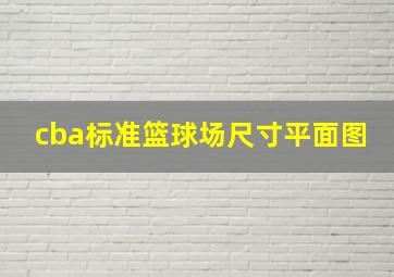 cba标准篮球场尺寸平面图