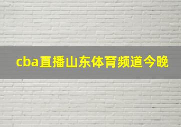 cba直播山东体育频道今晚