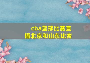 cba篮球比赛直播北京和山东比赛