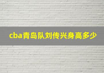 cba青岛队刘传兴身高多少