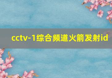 cctv-1综合频道火箭发射id