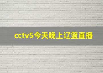 cctv5今天晚上辽篮直播