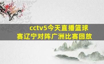 cctv5今天直播篮球赛辽宁对阵广洲比赛回放