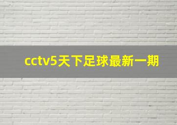 cctv5天下足球最新一期