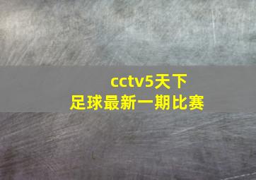 cctv5天下足球最新一期比赛