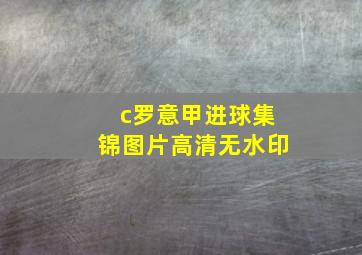 c罗意甲进球集锦图片高清无水印