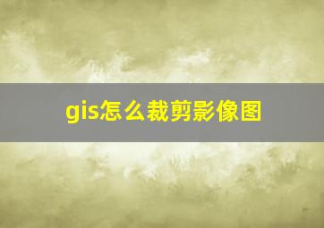 gis怎么裁剪影像图