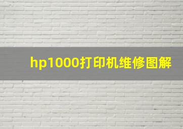 hp1000打印机维修图解