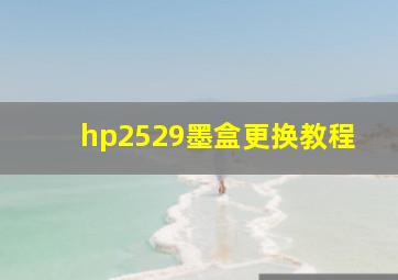 hp2529墨盒更换教程