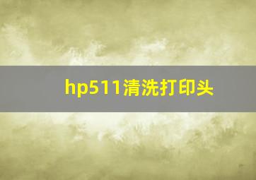 hp511清洗打印头