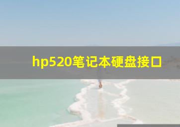 hp520笔记本硬盘接口