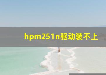 hpm251n驱动装不上