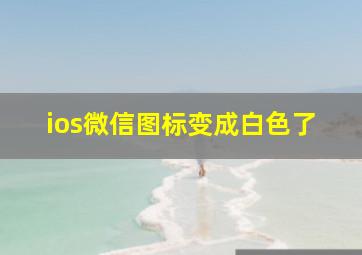 ios微信图标变成白色了