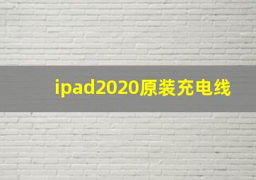 ipad2020原装充电线