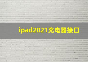 ipad2021充电器接口